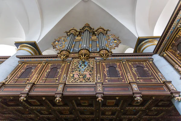 Organy w kaplicy w pałacu Kronborg, Dania. — Zdjęcie stockowe