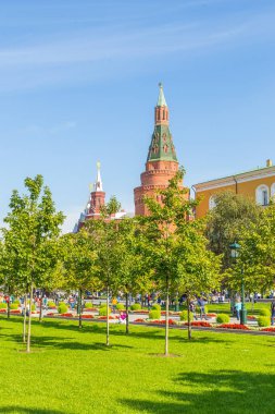 Moskova Kremlin kule ve Bahçe, Rusya görüntüleme.