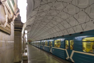 İç metro İstasyonu'na, Moskova, Rusya.