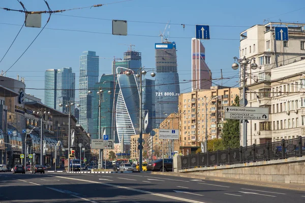 View of skyscrapers Moscow International Business Center, Russia. — Stock Photo, Image