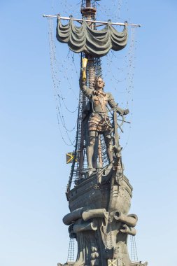 Büyük heykel, 98-metre yüksek anıt büyük, Moskova, Rusya Peter peter.