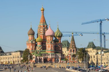 Saint Basils Kızıl Meydan haliyle Katedrali. Moscow, Rusya Federasyonu.