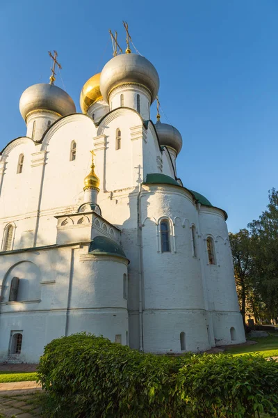 Θέα στον καθεδρικό ναό της Παναγίας του Σμολένσκ στο μοναστήρι του Νοβοντέβιτσι, Μόσχα, Ρωσία. — Φωτογραφία Αρχείου