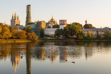 Panoramik Novodevichy manastır, Rusya Federasyonu.