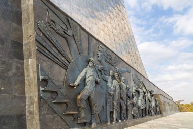 Uzay ın Fatihleri Anıtı Heykeli, Moskova, Rusya.