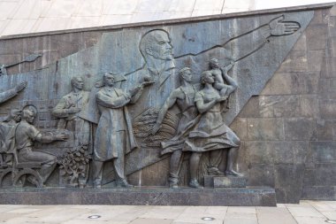 Uzay ın Fatihleri Anıtı Heykeli, Moskova, Rusya.