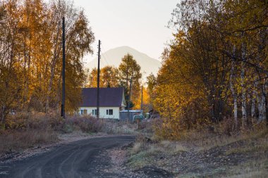 Kozyriewsk'te buzlu sabah, Kamçatka Yarımadası, Rusya Federasyonu.
