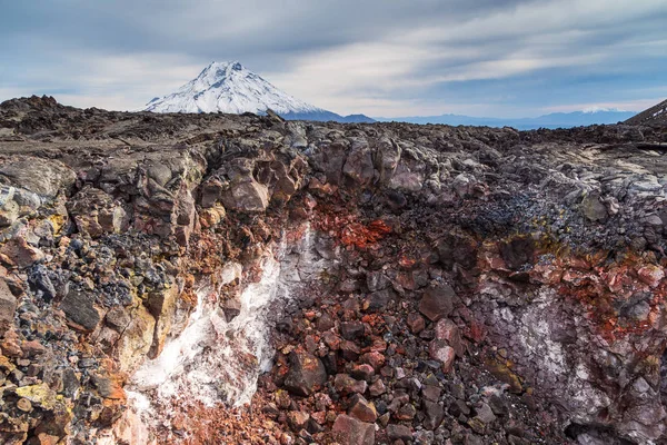 Гора Большая Удина, вулканический массив, один из вулканических комплексов на Камчатке, Россия . — стоковое фото
