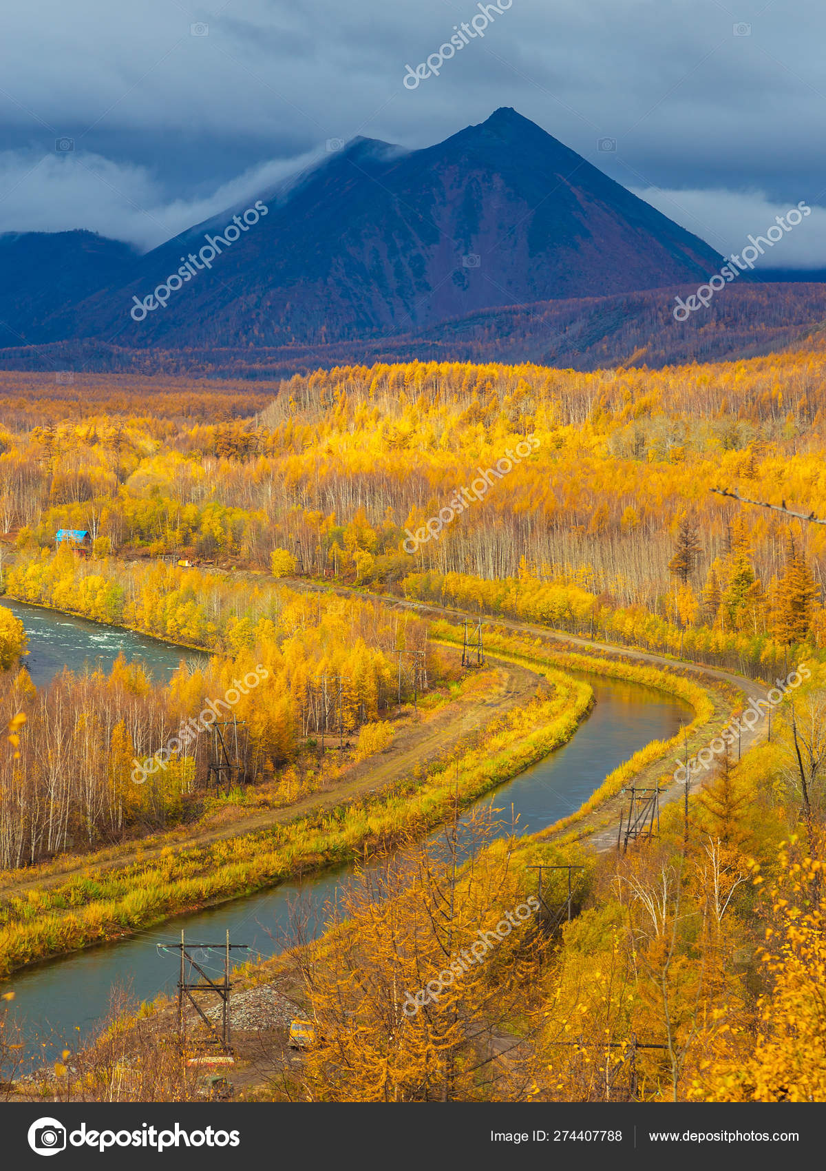 Малая река, лес осенью, Камчатка, Россия . — Стоковое фото ©  raagoon@gmail.com #274407788