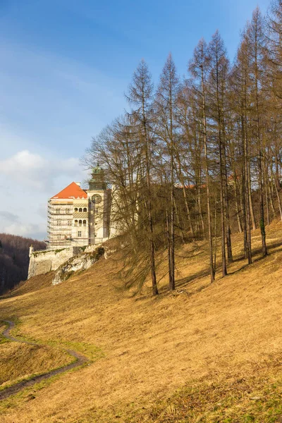 Vista do Pieskowa Skala, castelo renascentista, Suloszowa, Polônia . — Fotografia de Stock