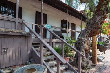 Los Angeles, Kaliforniya, ABD - 11 Haziran 2015: Avila Adobe, Olvera Caddesi, Los Angeles 'ın en eski yerleşim yeri..