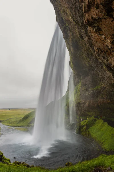 Seljalandsfoss Καταρράκτη Στη Νότια Περιφέρεια Της Ισλανδίας Μέρος Του Ποταμού — Φωτογραφία Αρχείου