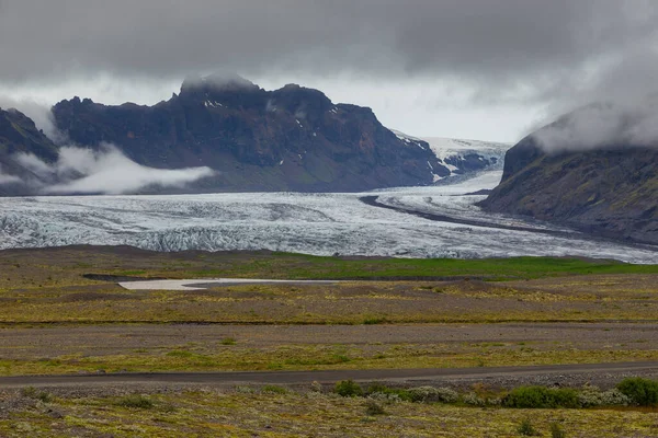 Vista Glaciar Skaftafell Parque Nacional Vatnajokull Sudeste Islândia — Fotografia de Stock