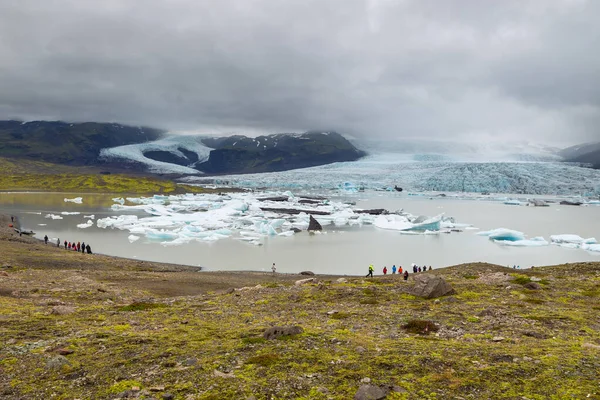 Vista Laguna Glaciar Fjallsorlon Glaciar Sur Vatnajakull Parque Nacional Vatnajokull — Foto de Stock