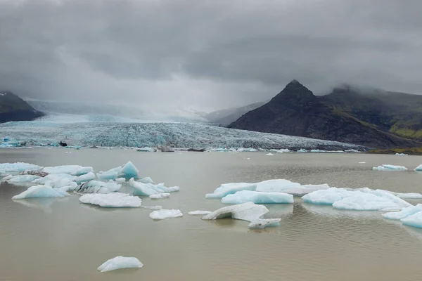 Vista Laguna Glaciar Fjallsorlon Glaciar Sur Vatnajakull Parque Nacional Vatnajokull —  Fotos de Stock