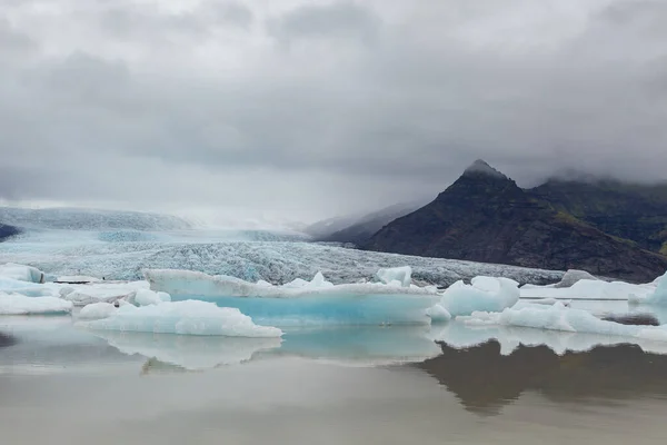 Vista Laguna Glaciar Fjallsorlon Glaciar Sur Vatnajakull Parque Nacional Vatnajokull —  Fotos de Stock