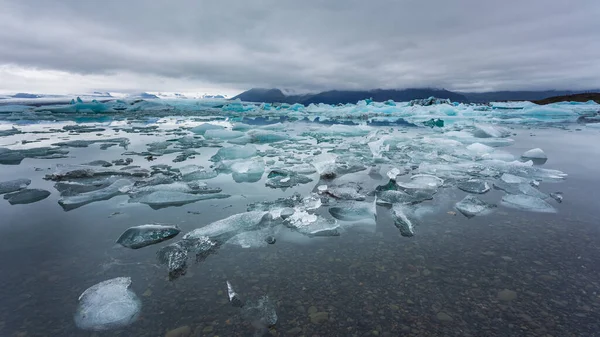 Utsikt Över Jokulsarlonislagunen Södra Vatnajakullglaciären Vatnajokull Nationalpark Island — Stockfoto