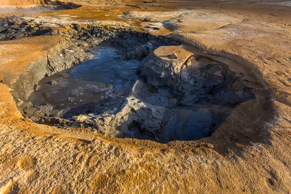 View Hot Spring Hot Spring Area Known Hverir Part Krafla — Stock Photo, Image