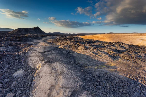 Uitzicht Krafla Lavavelden Ijslandse Wildernis Het Noorden Van Het Land — Stockfoto
