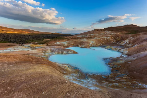 Krafla Lav Sahalarının Manzarası Zlanda Nın Kuzey Kesimindeki Vahşi Doğa — Stok fotoğraf