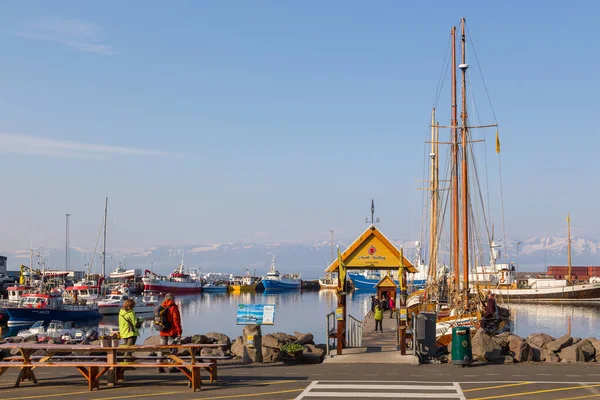 Husavik Iceland August 2015 Cutters Moored Port Currently Used Whale — Stock Photo, Image