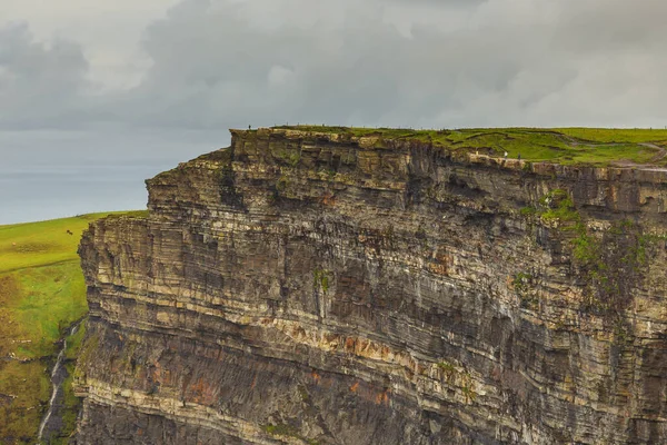 Panorama Aéreo Los Pintorescos Acantilados Moher Irlanda Esta Popular Atracción — Foto de Stock