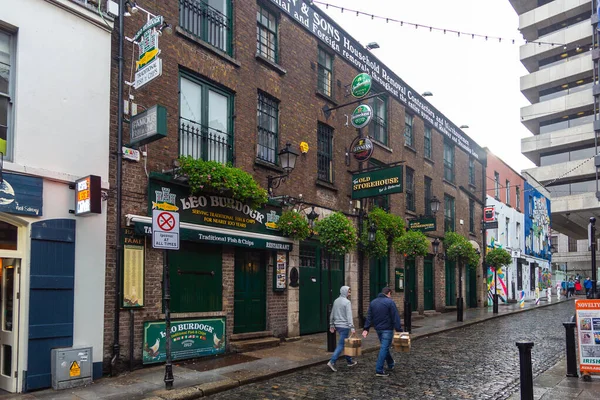 Dublin Irlandia Listopada 2015 Popularna Historyczna Część Miasta Dzielnica Temple — Zdjęcie stockowe