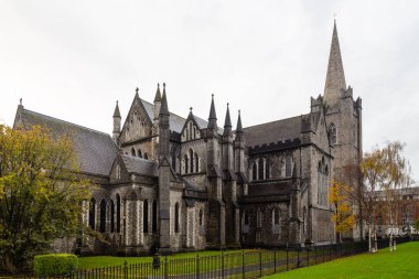 Dublin, Ireland- 09 Kasım 2015: Saint Patricks Katedrali, İrlanda Kilisesi 'nin ulusal katedrali.