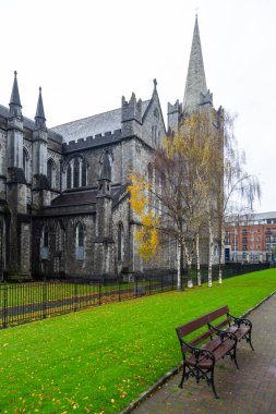 Dublin, Ireland- 09 Kasım 2015: Saint Patricks Katedrali, İrlanda Kilisesi 'nin ulusal katedrali.