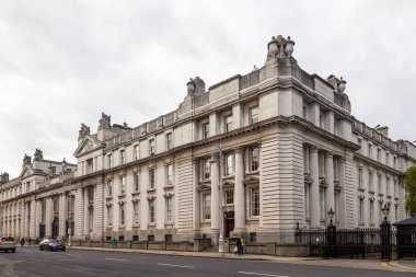 Dublin, İrlanda - 10 Kasım 2015: Taoiseach Bölümü, Hükümet Binaları 'nda başbakan yardımcısı unvanı, Merrion Caddesi