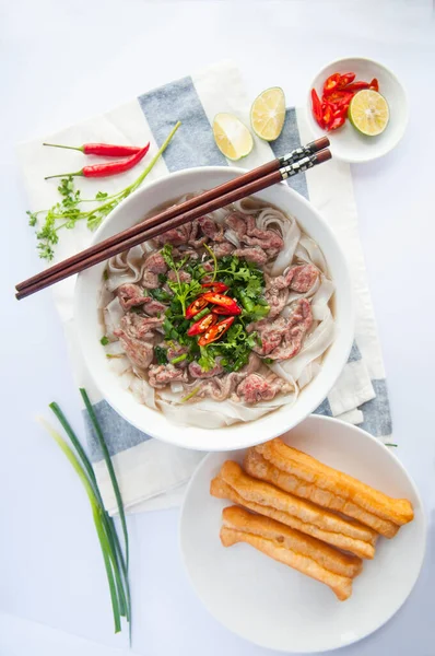 Pho Vietnam Sopa Tradicional Vietnamita Fideos Res — Foto de Stock