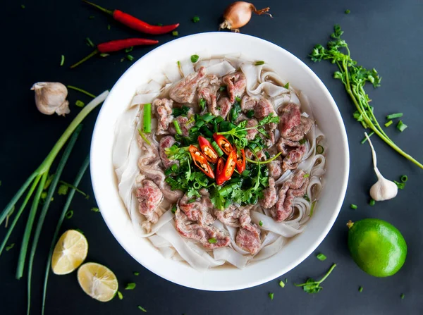 Pho Vietnam Zuppa Tradizionale Noodle Manzo Vietnamita Fotografia Stock