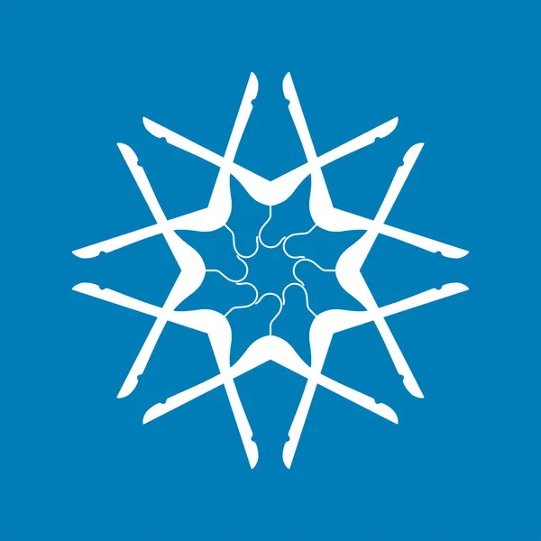 Palto askıları kar tanesi