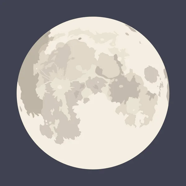Luna llena en el cielo nocturno — Archivo Imágenes Vectoriales