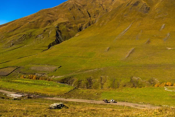 Bunte Schöne Herbstlandschaft Svaneti Georgien — Stockfoto