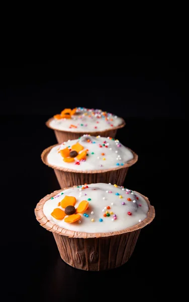 Hemmagjord Traditionell Påsk Kaka Mörk Bakgrund — Stockfoto