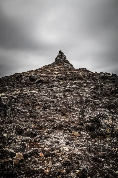 Каменный Скалистый Пустынный Ландшафт Исландии Toned — стоковое фото