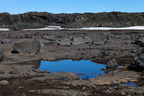 Hermoso Paisaje Rocoso Pedregoso Del Desierto Islandia — Foto de Stock