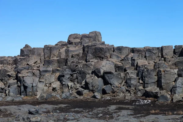 アイスランドの美しい石岩砂漠の風景 — ストック写真