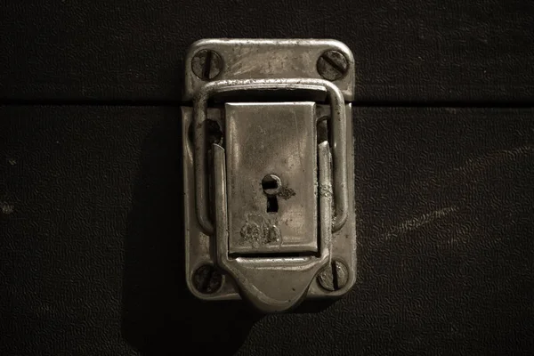 Old Metal Lock Rustic Ancient Box Toned — Stock Photo, Image