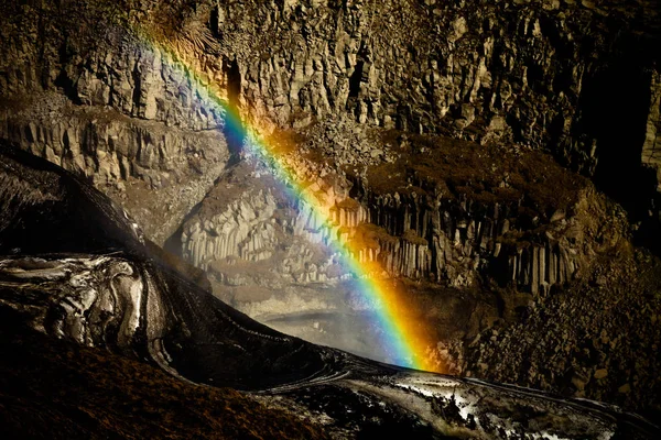 Bela Vista Para Cachoeira Dettifoss Islândia Tonificado — Fotografia de Stock