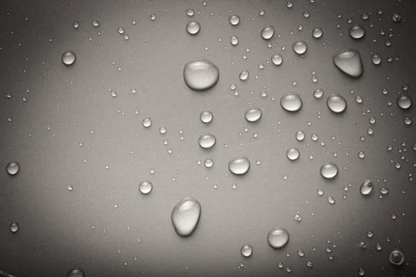 Bir renk arka plan üzerinde Su damlacıkları. Gri. Tonda.
