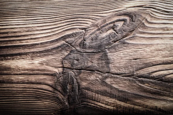 Old Board Knots Chips Wood Background Selective Focus — Stock Photo, Image