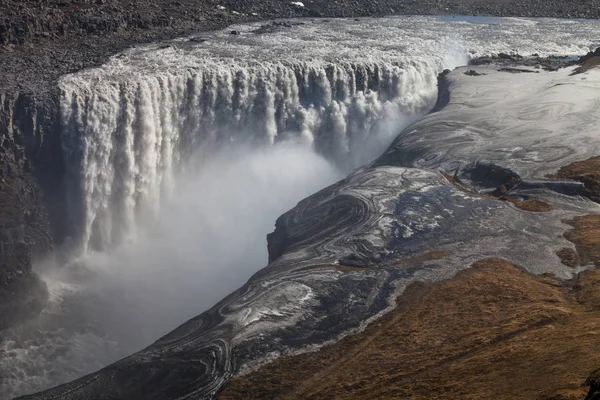 Gyönyörű Kilátás Dettifoss Vízeséshez Izland — Stock Fotó