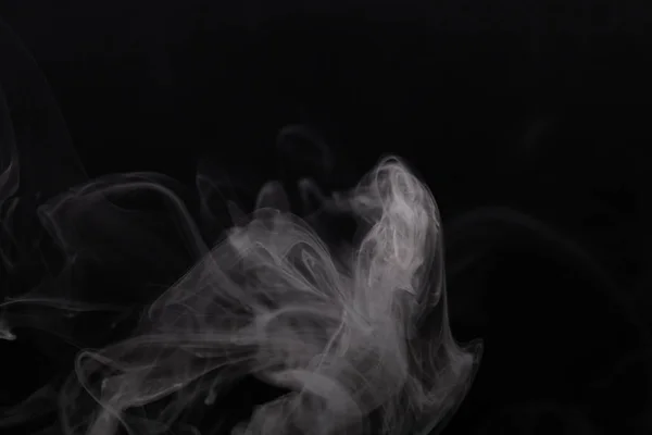 Σύννεφο Καπνού Μαύρο Φόντο Επιλεκτική Εστίαση — Φωτογραφία Αρχείου