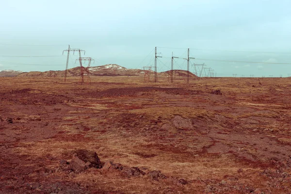 Stony Rocky Desert Landscape Iceland Toned — Stock Photo, Image