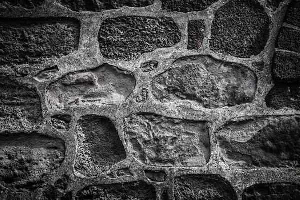 Ściana Zbudowana Kamienia Naturalnego Stonowanych — Zdjęcie stockowe