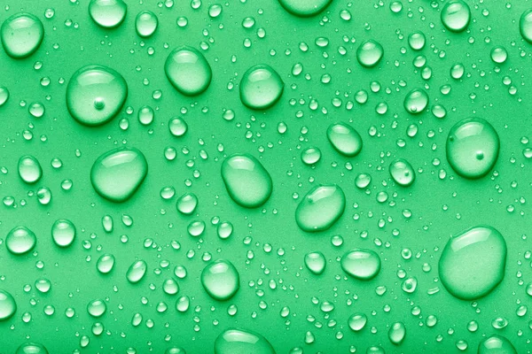 Drops Water Color Background Green Toned — Stock Photo, Image