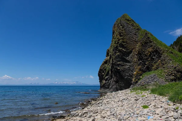 Cape Stolbchaty Cape West Coast Island Kunashir Composed Layers Basaltic — Stock Photo, Image