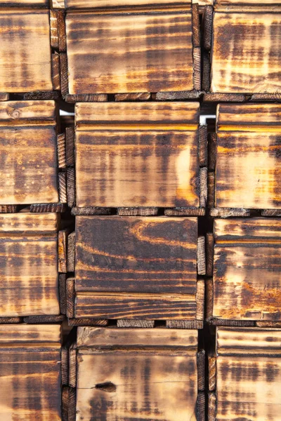 Background Many Handmade Burned Wooden Boxes — Stock Photo, Image